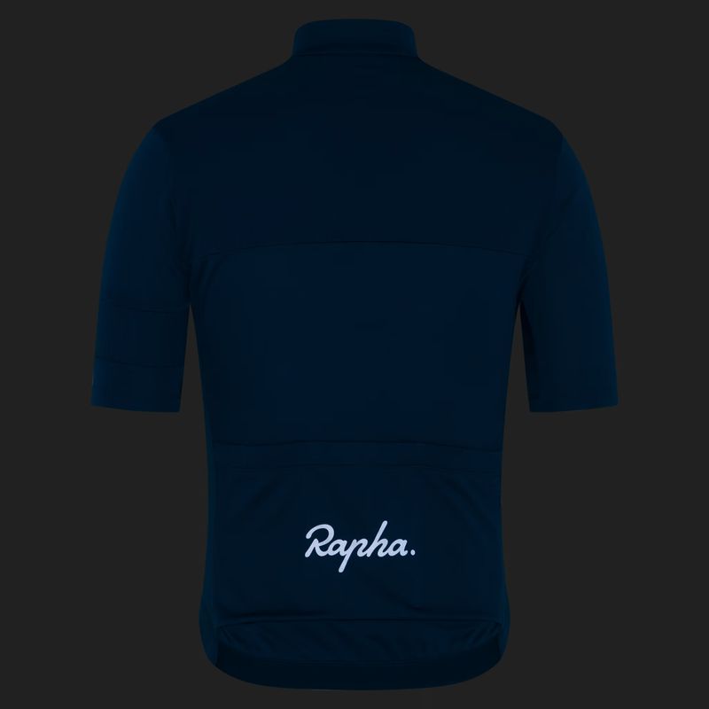 Koszulka rowerowa męska Rapha Brevet Element Jersey jewelled blue/navy 4