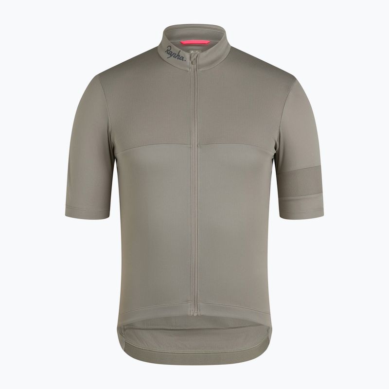 Koszulka rowerowa męska Rapha Brevet Element Jersey khaki/black 3