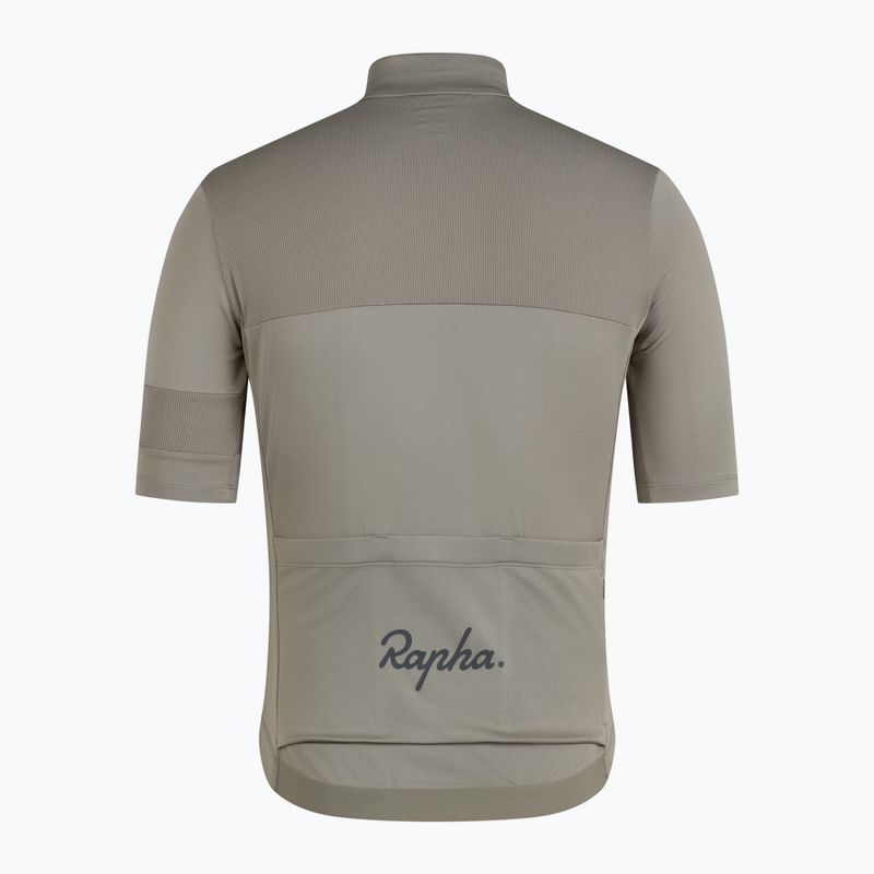 Koszulka rowerowa męska Rapha Brevet Element Jersey khaki/black 4