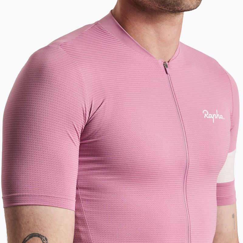 Koszulka rowerowa męska Rapha Core Lightweight Jersey dusty mauve/white 3