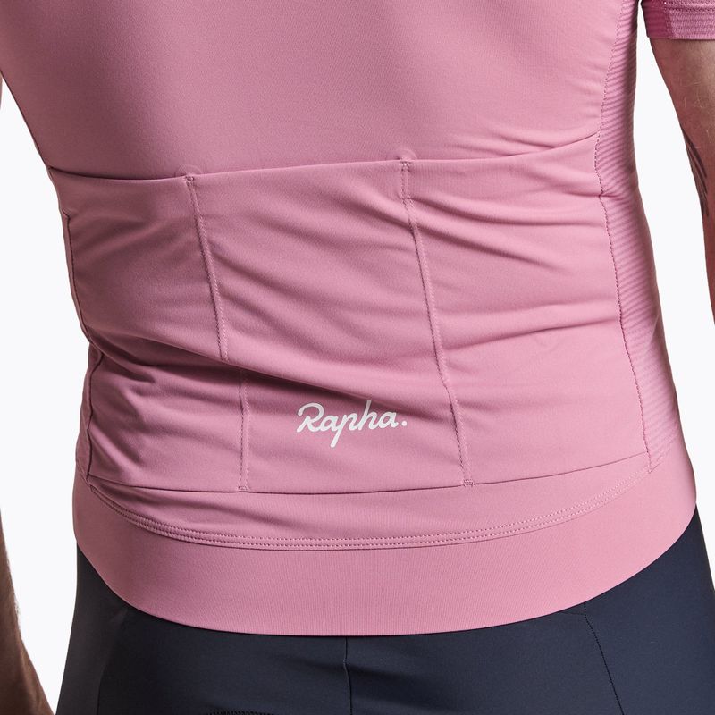 Koszulka rowerowa męska Rapha Core Lightweight Jersey dusty mauve/white 4