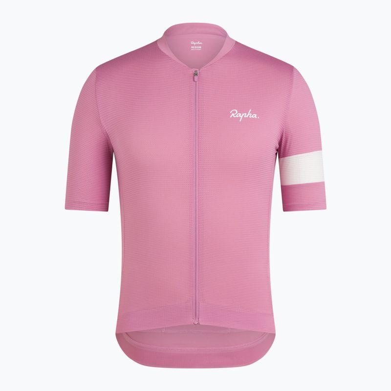 Koszulka rowerowa męska Rapha Core Lightweight Jersey dusty mauve/white 5