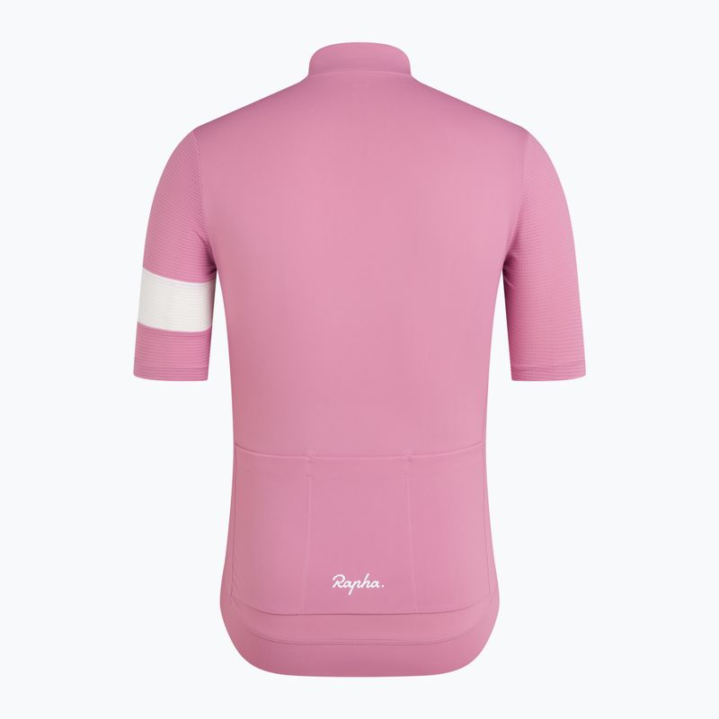 Koszulka rowerowa męska Rapha Core Lightweight Jersey dusty mauve/white 6