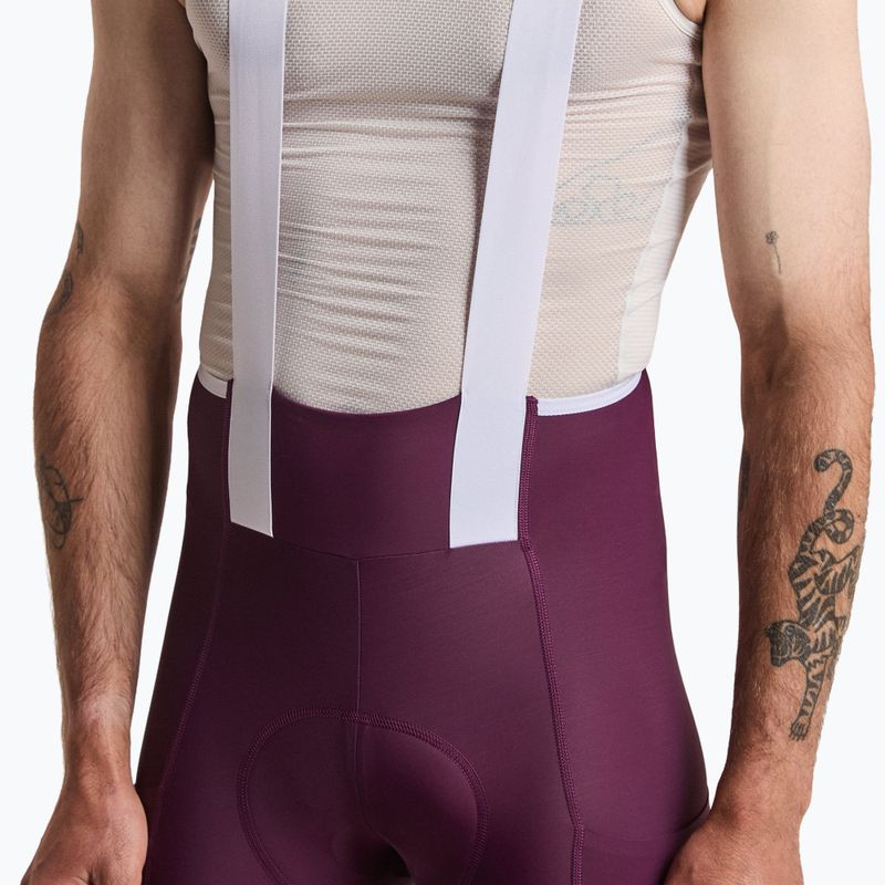 Spodenki rowerowe męskie Rapha Brevet Element Cargo Bib Shorts plum/white 3
