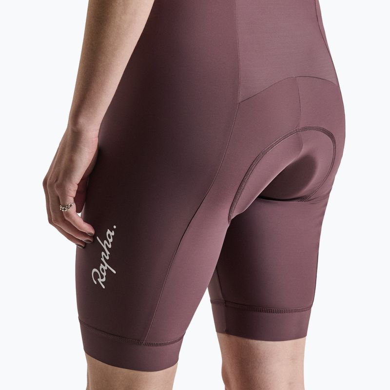 Spodenki rowerowe damskie Rapha Core Bib Shorts huckleberry/white 4