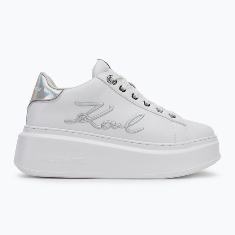 Buty damskie KARL LAGERFELD Anakapri Signia white leather w/silver 2