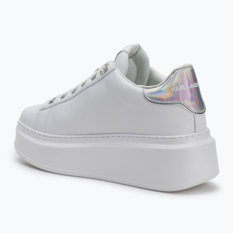 Buty damskie KARL LAGERFELD Anakapri Signia white leather w/silver 3