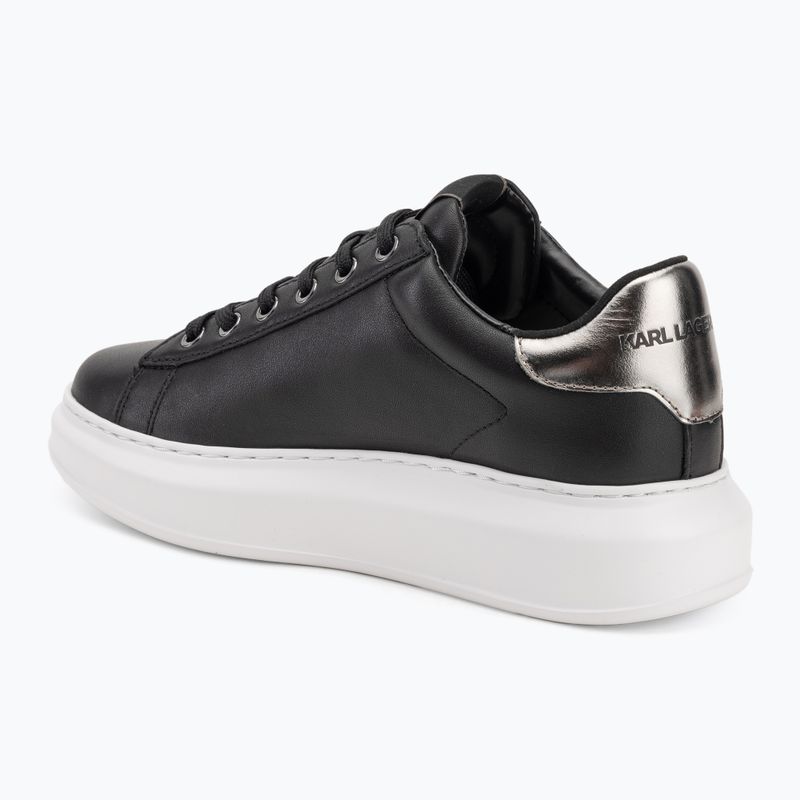 Buty damskie KARL LAGERFELD Kapri Maison black leather w/silver 3
