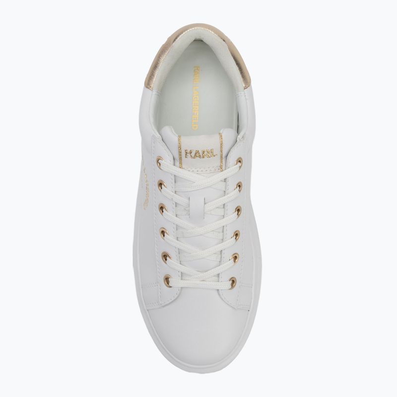 Buty damskie KARL LAGERFELD Kapri Maison white leather w/gold 5