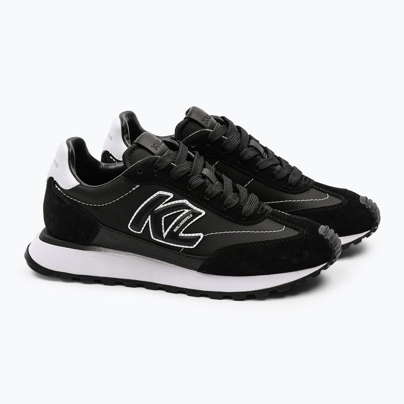 Buty damskie KARL LAGERFELD Kairo Kl Sidetrim black leather/textille 2