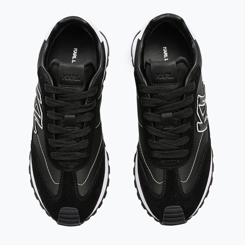 Buty damskie KARL LAGERFELD Kairo Kl Sidetrim black leather/textille 4