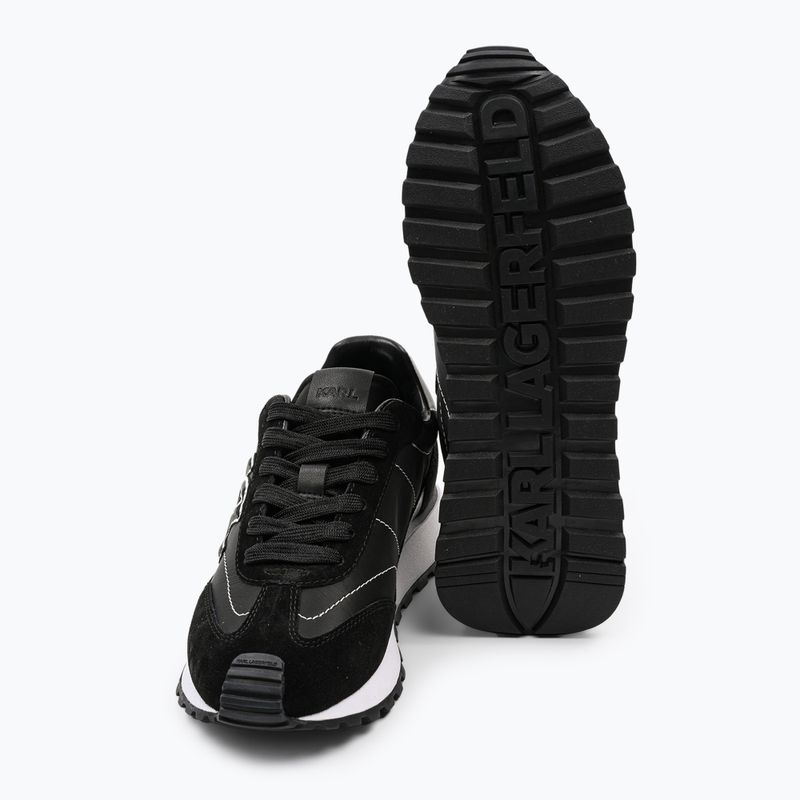 Buty damskie KARL LAGERFELD Kairo Kl Sidetrim black leather/textille 5
