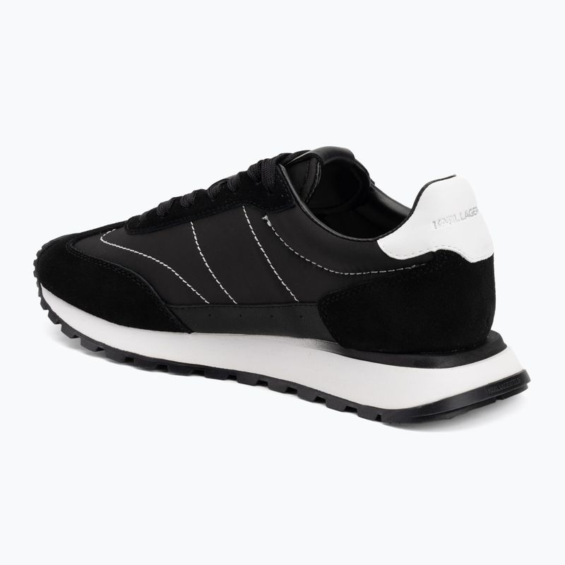 Buty damskie KARL LAGERFELD Kairo Kl Sidetrim black leather/textille 3