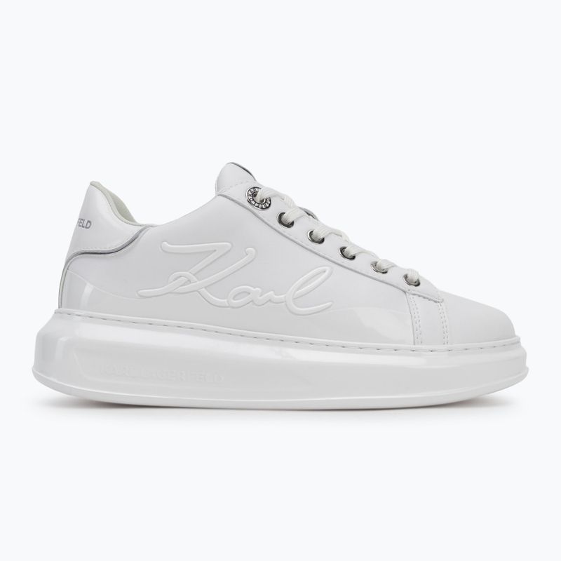 Buty damskie KARL LAGERFELD Kapri Signia Shine white leather/mono 2
