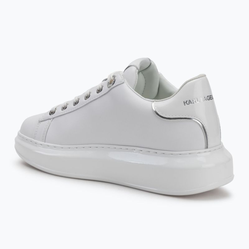 Buty damskie KARL LAGERFELD Kapri Signia Shine white leather/mono 3