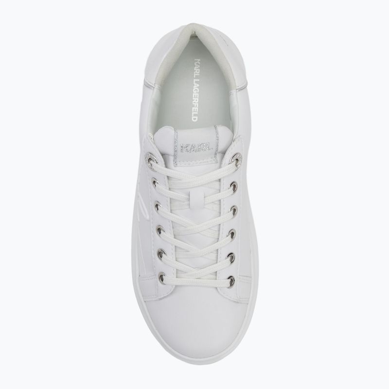 Buty damskie KARL LAGERFELD Kapri Signia Shine white leather/mono 5