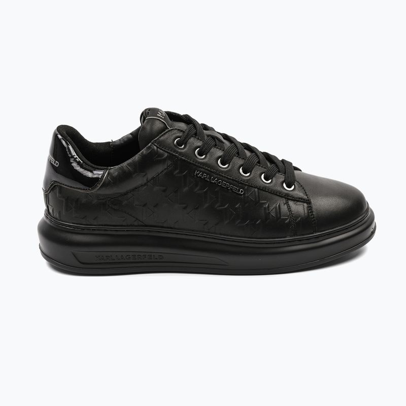Buty męskie KARL LAGERFELD Kapri Monogram Emboss black leather/mono