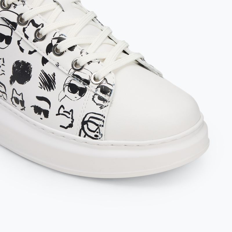 Buty damskie KARL LAGERFELD Kapri Twin Nft Graffiti white leather w/black 7