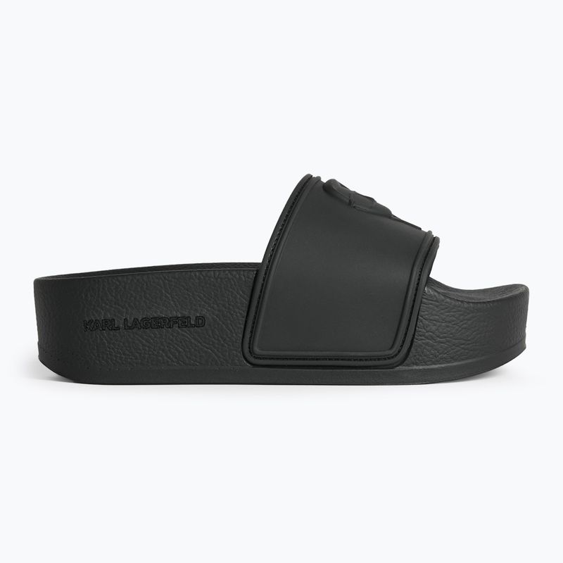 Klapki damskie KARL LAGERFELD Kondo Maxi Nft Relief black rubber