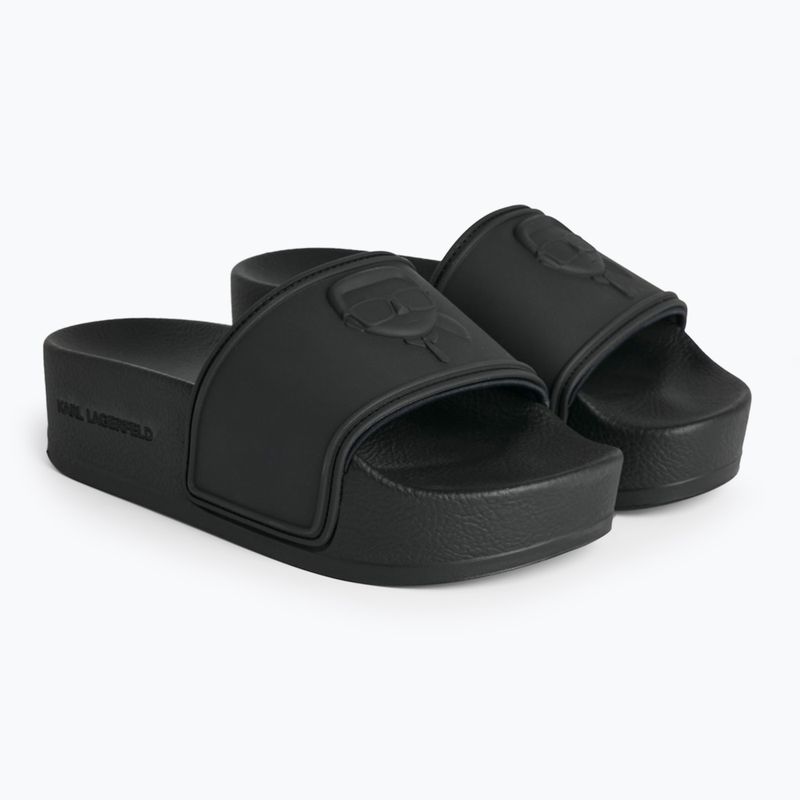 Klapki damskie KARL LAGERFELD Kondo Maxi Nft Relief black rubber 2