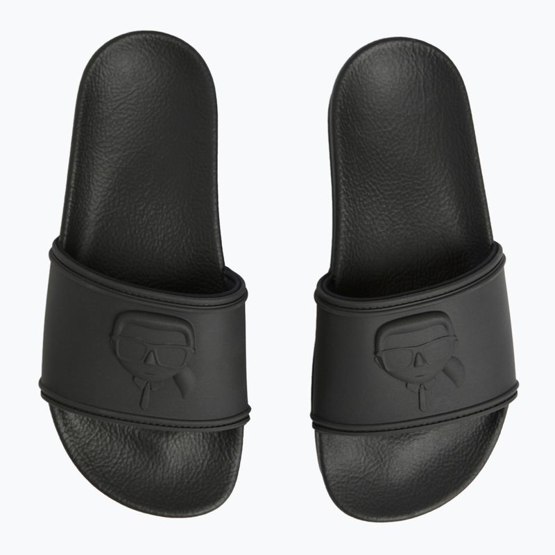 Klapki damskie KARL LAGERFELD Kondo Maxi Nft Relief black rubber 4