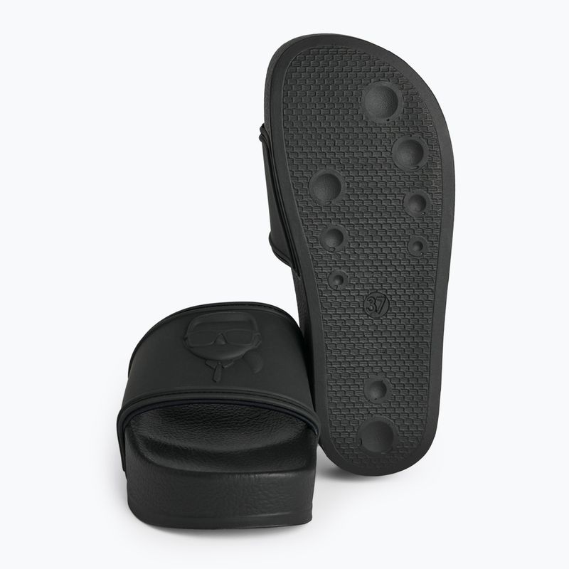 Klapki damskie KARL LAGERFELD Kondo Maxi Nft Relief black rubber 5