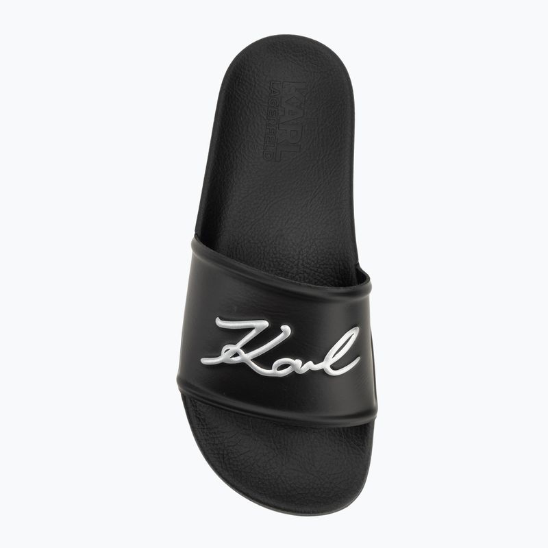 Klapki damskie KARL LAGERFELD Kondo 2.0 Signia black rubber 5