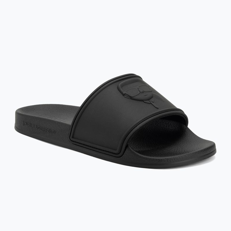 Klapki damskie KARL LAGERFELD Kondo 2.0 NFT Relief black rubber