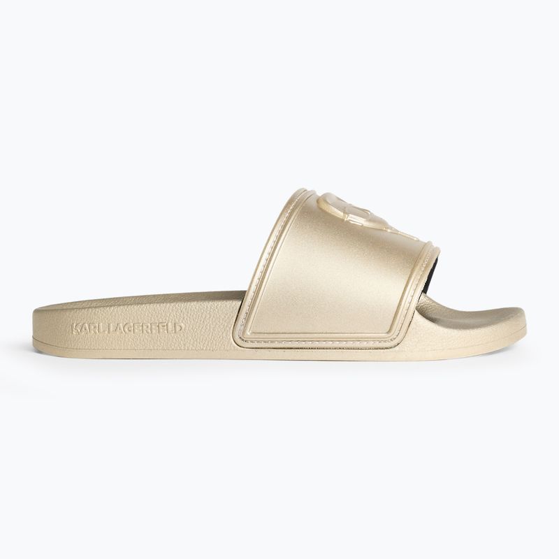 Klapki damskie KARL LAGERFELD Kondo 2.0 NFT Relief gold rubber 8