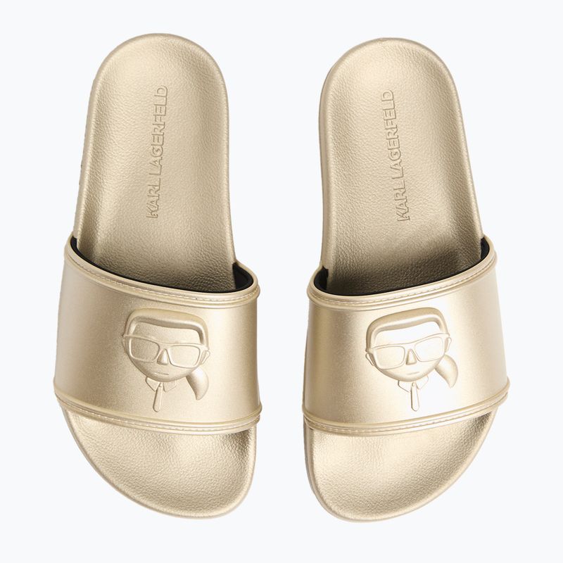 Klapki damskie KARL LAGERFELD Kondo 2.0 NFT Relief gold rubber 11