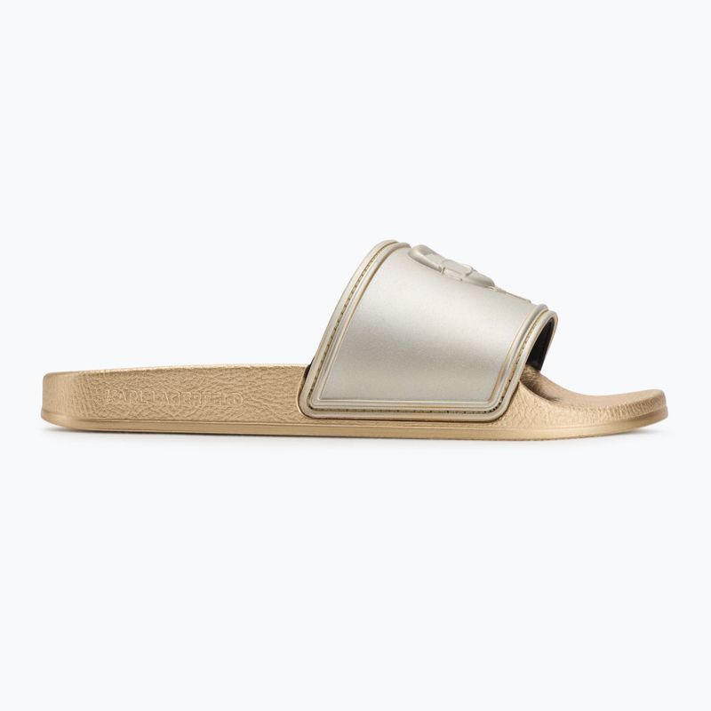 Klapki damskie KARL LAGERFELD Kondo 2.0 NFT Relief gold rubber 2