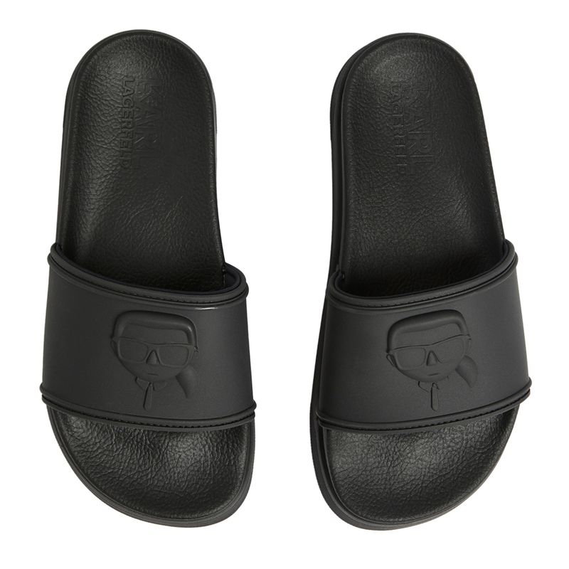 Klapki damskie KARL LAGERFELD Kondominium Nft Relief black rubber 4