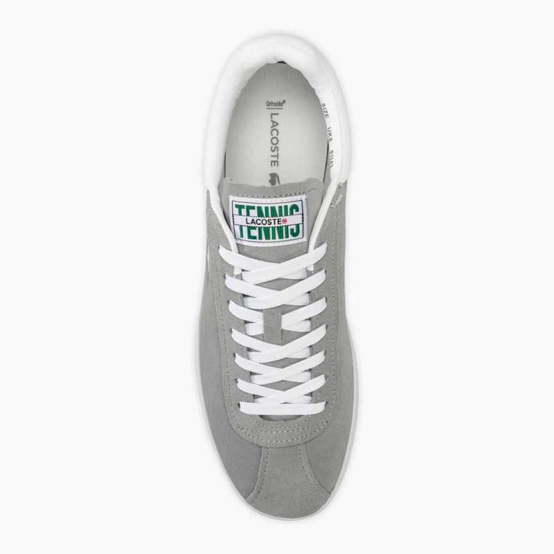 Buty męskie Lacoste Baseshot Contrasted Collar Leather grey/white 5
