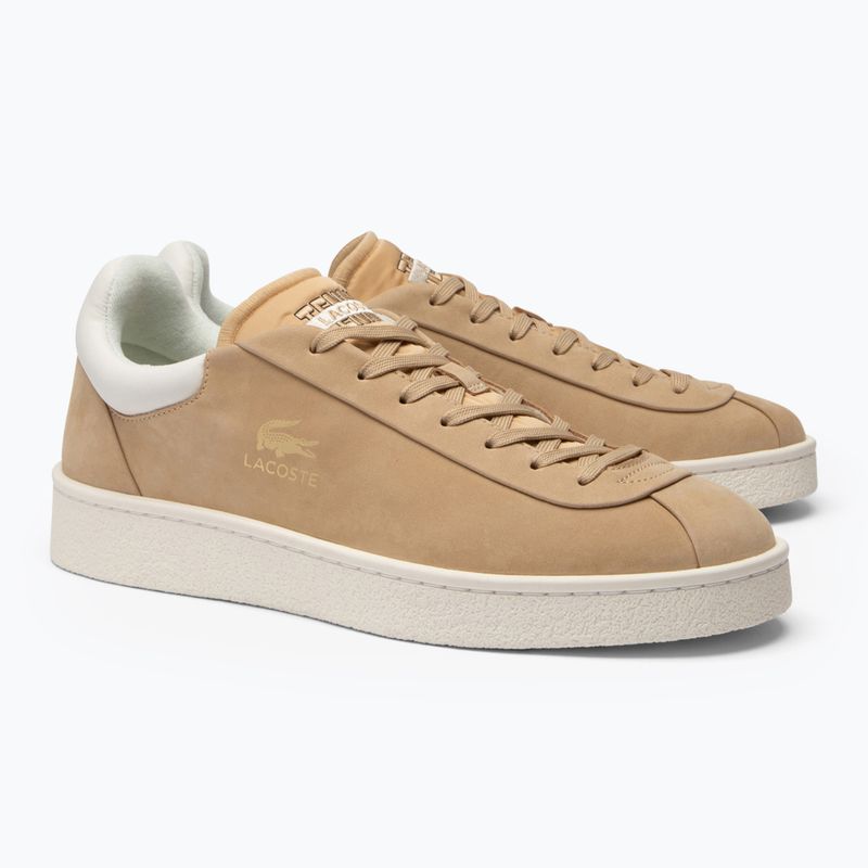 Buty męskie Lacoste Baseshot Premium Leather light brown/off white 9