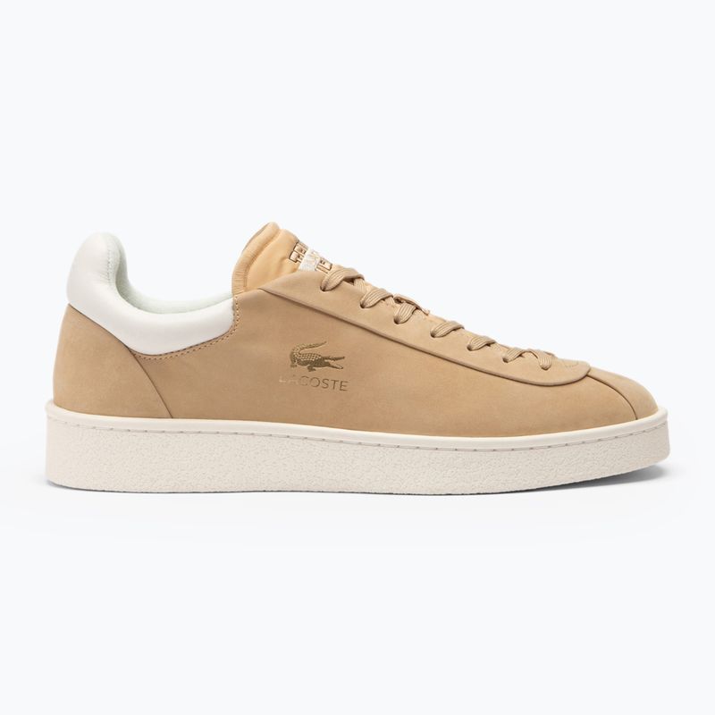 Buty męskie Lacoste Baseshot Premium Leather light brown/off white 10