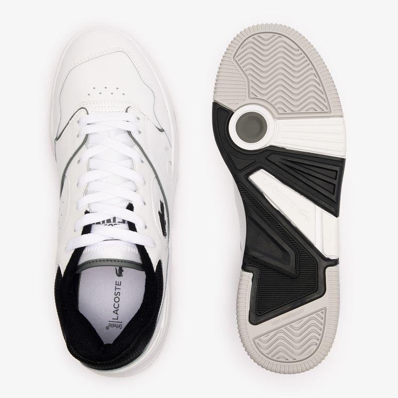 Buty męskie Lacoste Lineshot Contrasted Collar Leather white/black 12