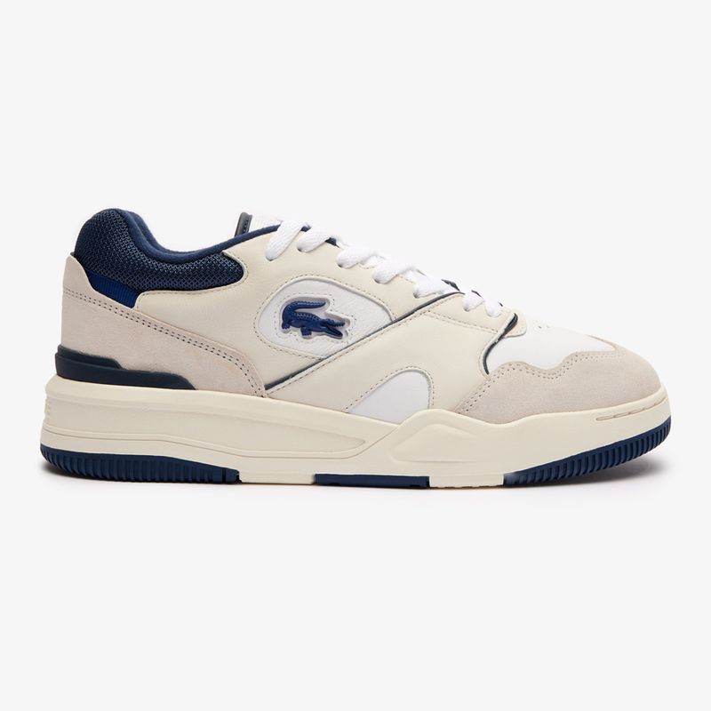 Buty męskie Lacoste Lineshot Leather Logo white/navy 9