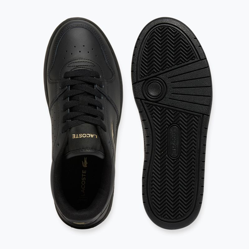 Buty damskie Lacoste Court Ace Leather black/gold 5