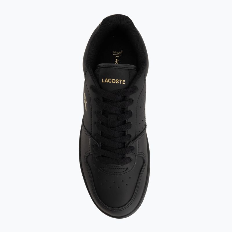 Buty damskie Lacoste Court Ace Leather black/gold 5