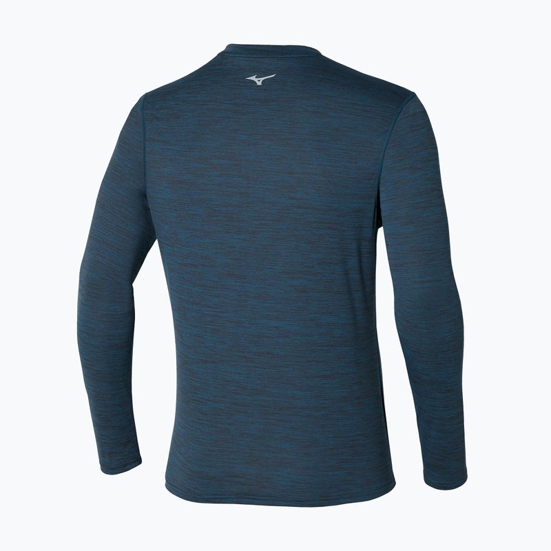 Longsleeve do biegania męski Mizuno Impulse Core Half Zip blue wing teal 2