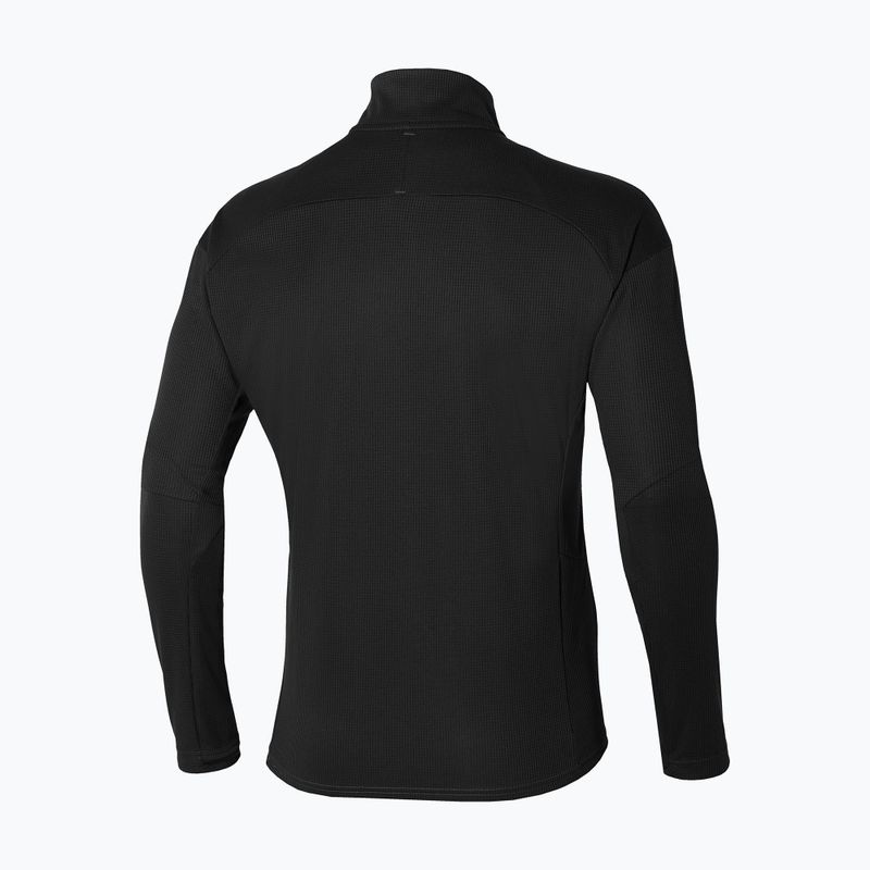 Longsleeve do biegania męski Mizuno Hybrid black/blue wing teal 2