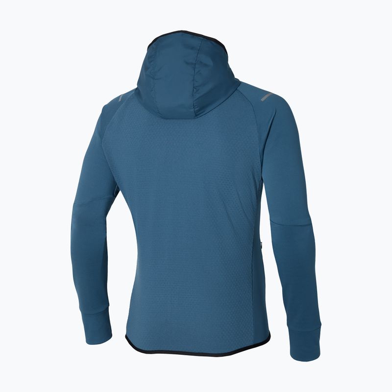 Kurtka do biegania męska Mizuno Warmalite Hybrid Full Zip blue wing teal 2