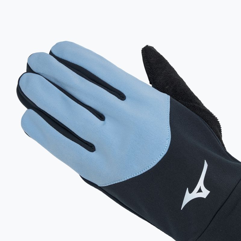 Rękawiczki do biegania Mizuno Warmalite black/glacier lake 4