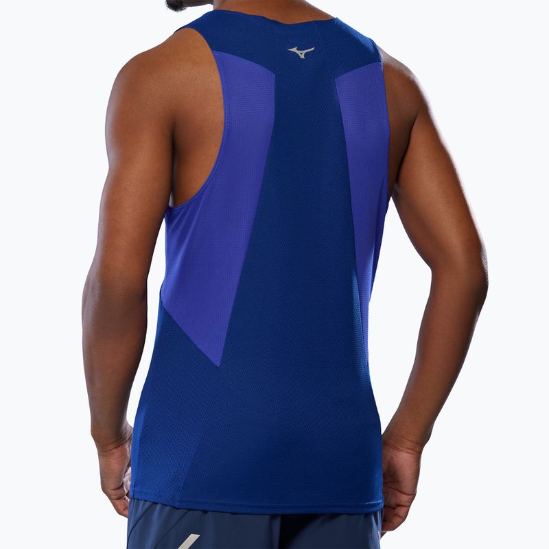 Koszulka do biegania męska Mizuno DryAeroFlow Tank reflexblue 3