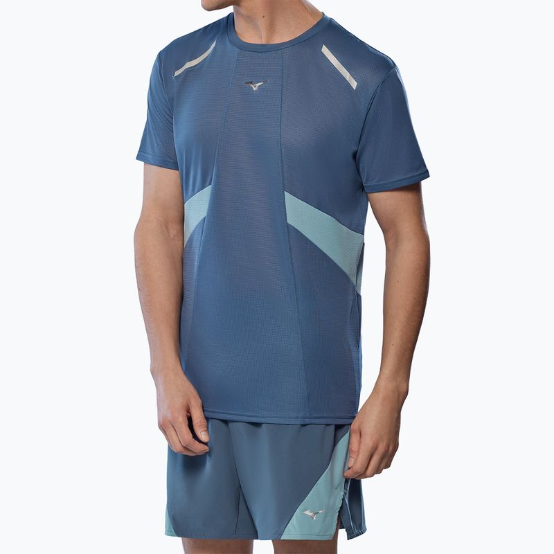 Koszulka do biegania męska Mizuno DryAeroFlow Tee vintage indigo