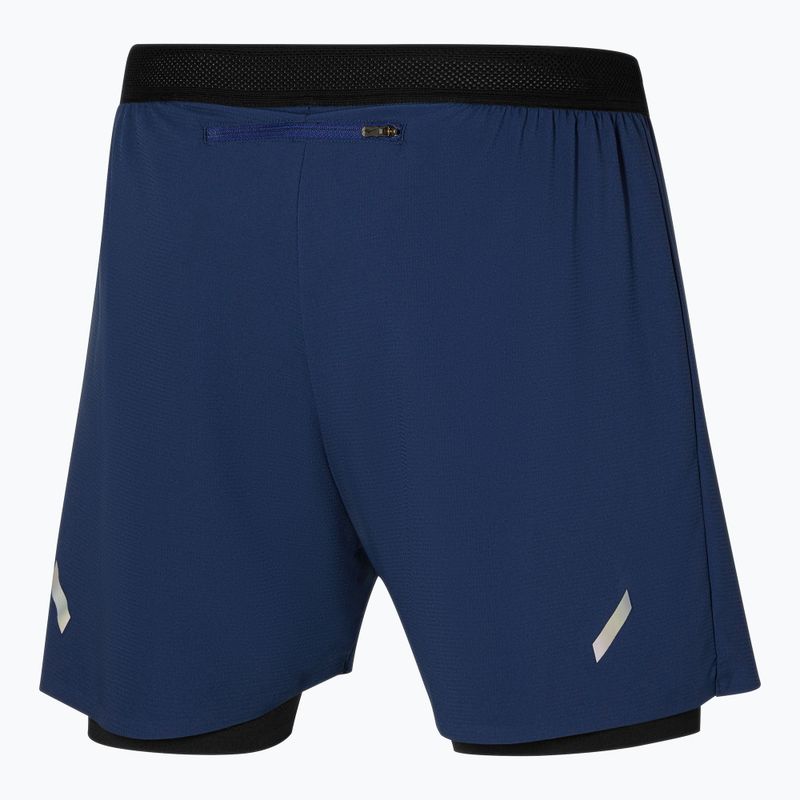 Spodenki do biegania męskie Mizuno Tech Light 5.5" 2IN1 estate blue 2