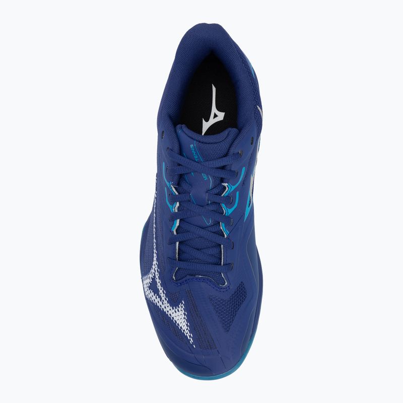 Buty do tenisa męskie Mizuno Wave Exceed Light 2 CC bellwether blue/ white/ fjord blue 5
