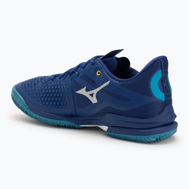 Buty do tenisa męskie Mizuno Wave Exceed Tour 6 CC bellwether blue/ white/ fjord blue 3