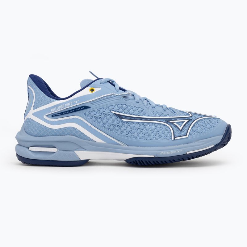 Buty do tenisa damskie Mizuno Wave Exceed Tour 6 CC bel air blue/ bellwether blue/ white 2