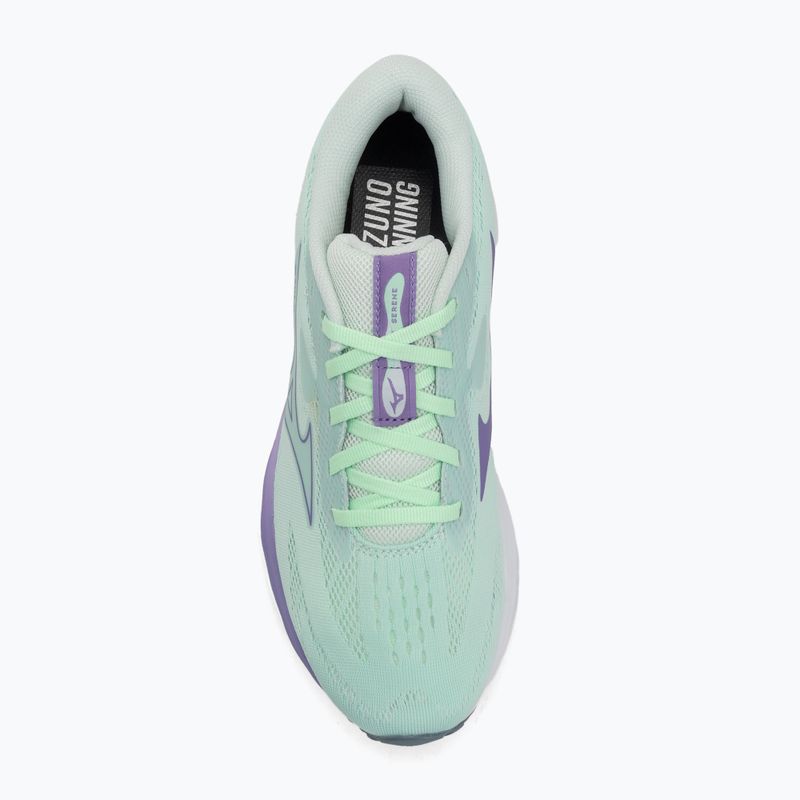Buty do biegania damskie Mizuno Wave Serene neo mint/paisley purple/citadel 5